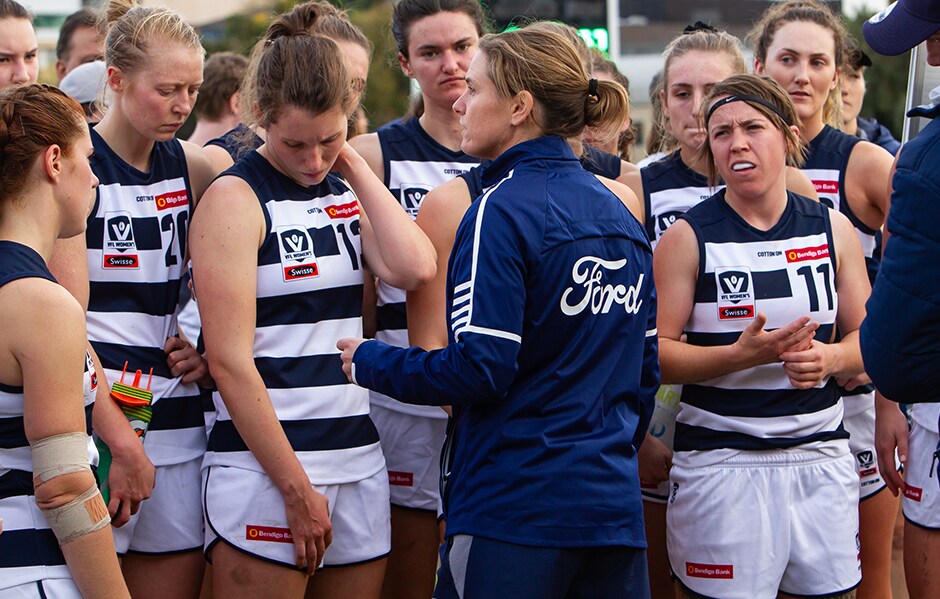 2019_06_03_WOOD_HERO.png Natalie Wood has lauded the spirit of her players. - Geelong Cats